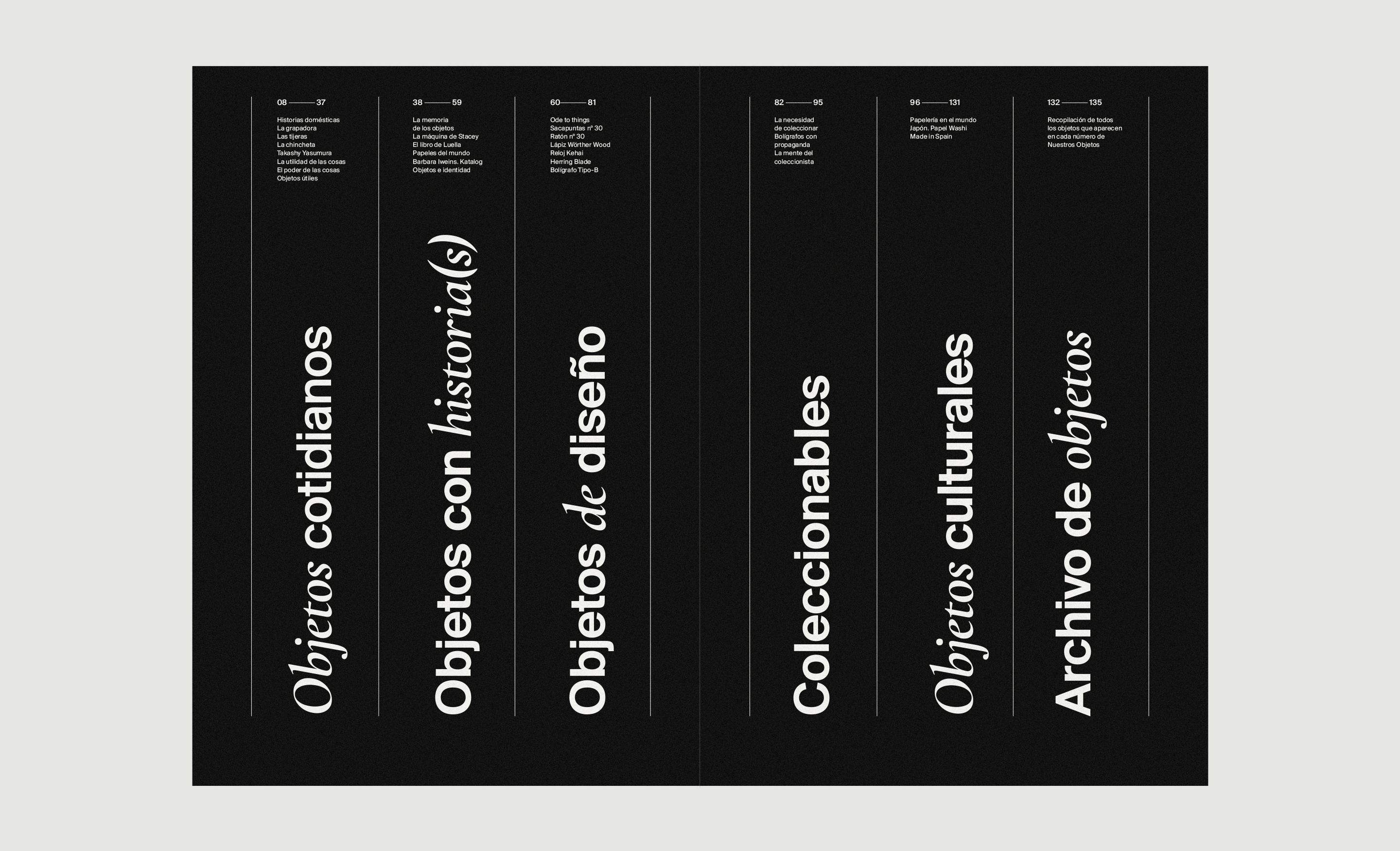 Diseño editorial para la revista Nuestros Objetos 