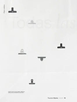 Detalle de página interior para el proyecto editorial Nuestros Objetos 