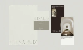 Identidad Visual de Elena Ruiz aplicado a papelería 