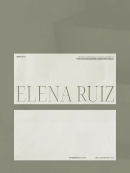 Aplicaciones de identidad visual Elena Ruiz en offline 