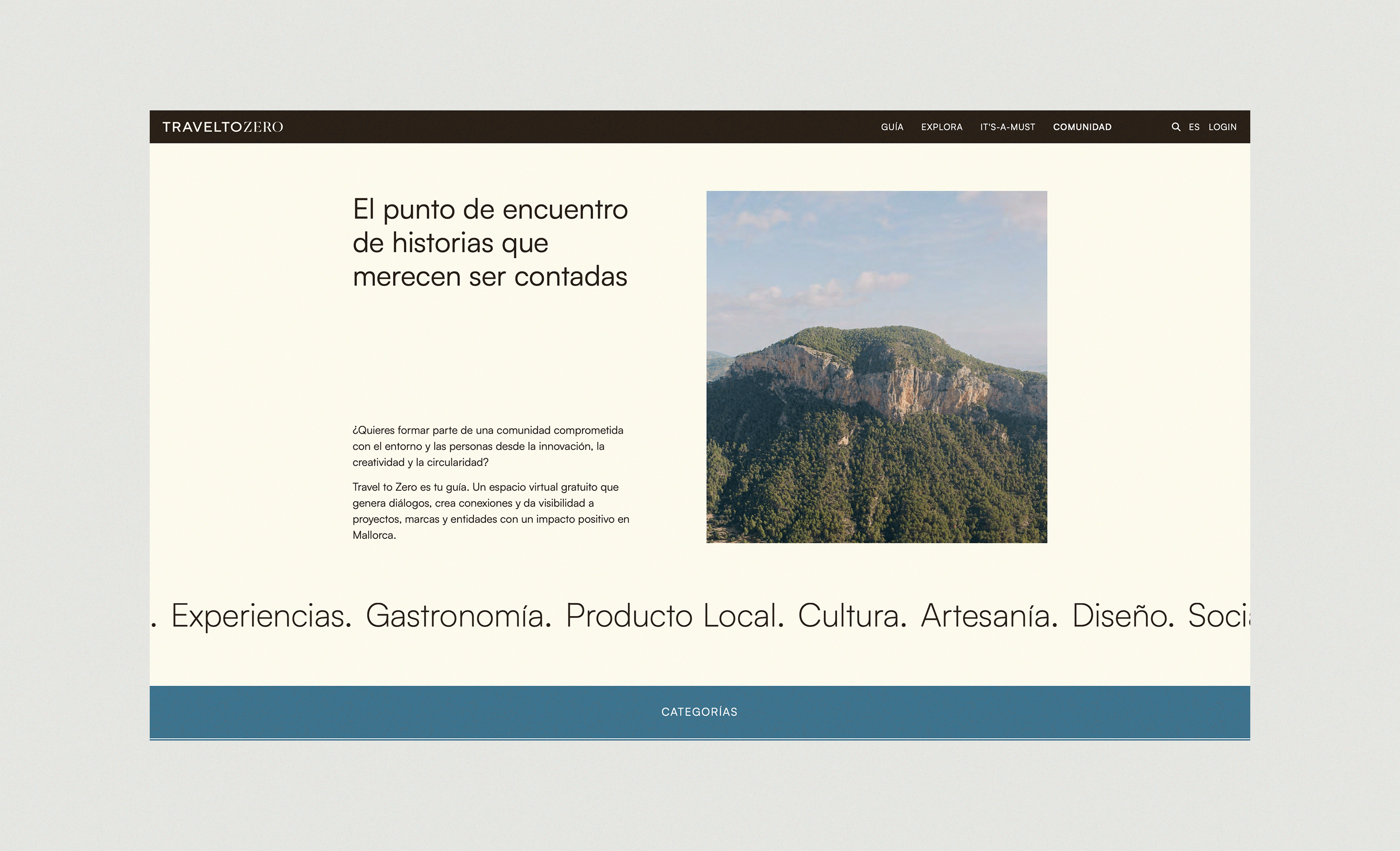 Diseño web para Travel to Zero 