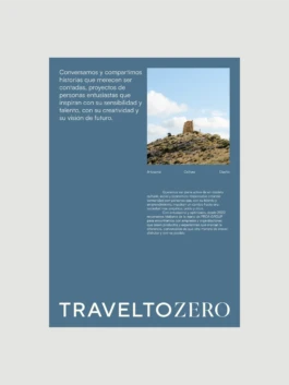 Diseño de hoja A4 para Travel to Zero 
