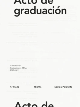 Diseño de portada para el díptico de graduación 